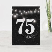 75.º aniversário com Luzes e Estrelas