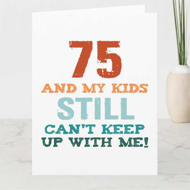 Cartão 75.º Aniversário Para Pais (Frente)