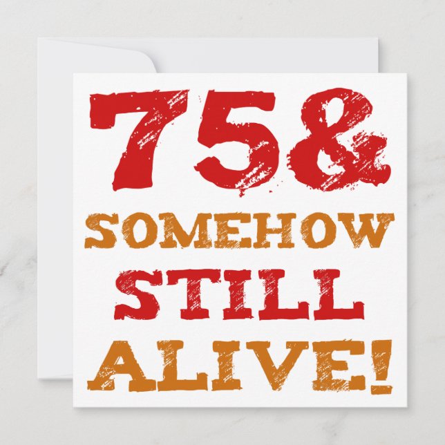 Cartão 75.º presente de aniversário (Frente)