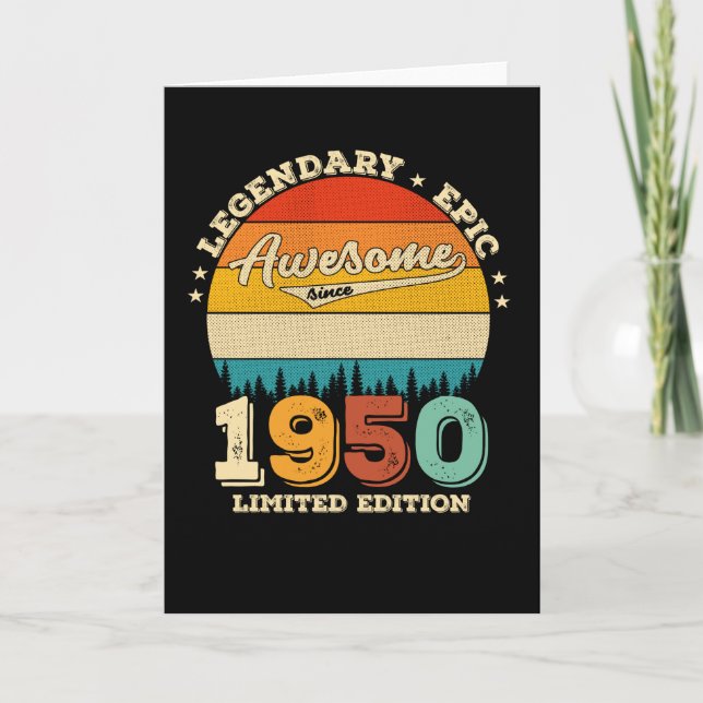 Cartão 75 anos de idade no domingo de 1950 Incrível 75º p (Frente)