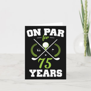 Cartão 75 Anos Feliz 75º aniversário para Golfistas