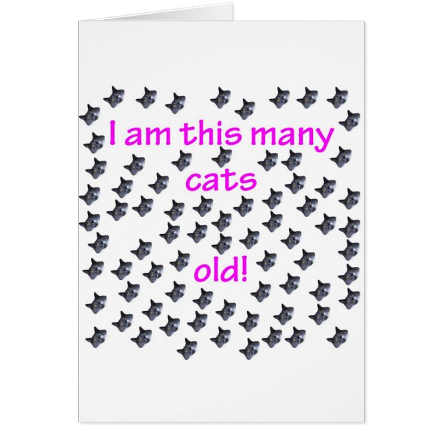 Cartão 75 cabeças do gato velhas (Frente)