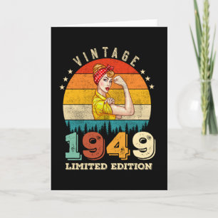 Cartão 76 anos Idade do Dia 1949 Vintage 76 mulheres de a