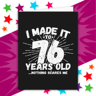 Cartão 76 anos Sarcástico Meme Engraçado 76 anos aniversá