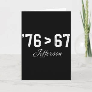 Cartão 76 > 67 Jefferson, Meme Seis Sete 