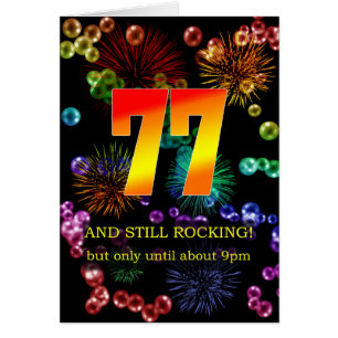 Cartão 77.º Aniversário Ainda Fogando