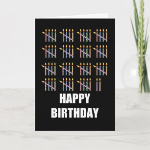 Cartão 77.º aniversário com velas