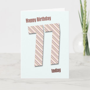 Cartão 77th birthday card