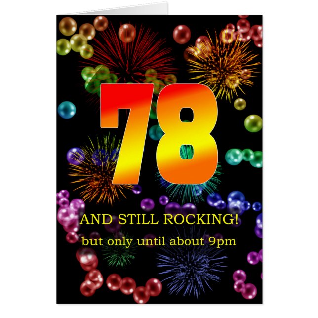 Cartão 78.º Aniversário Ainda Fogando (Frente)