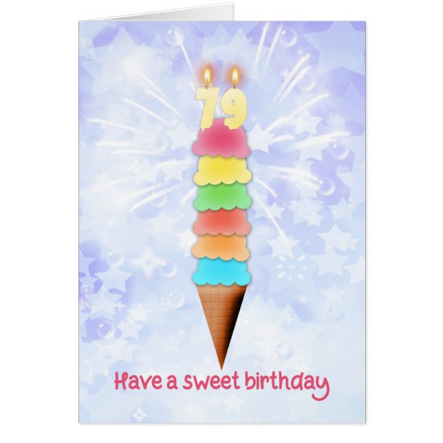 Cartão 79º Sorvete Gigante de Aniversário (Frente)