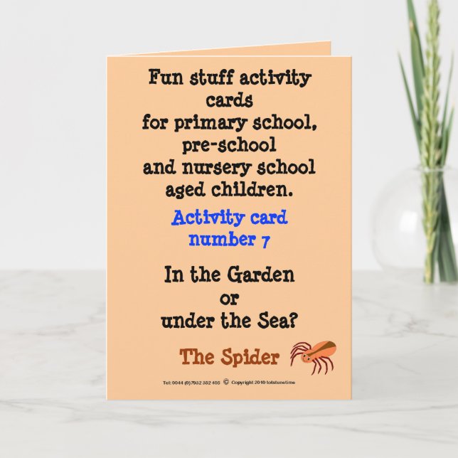 Cartão 7 a aranha (Frente)