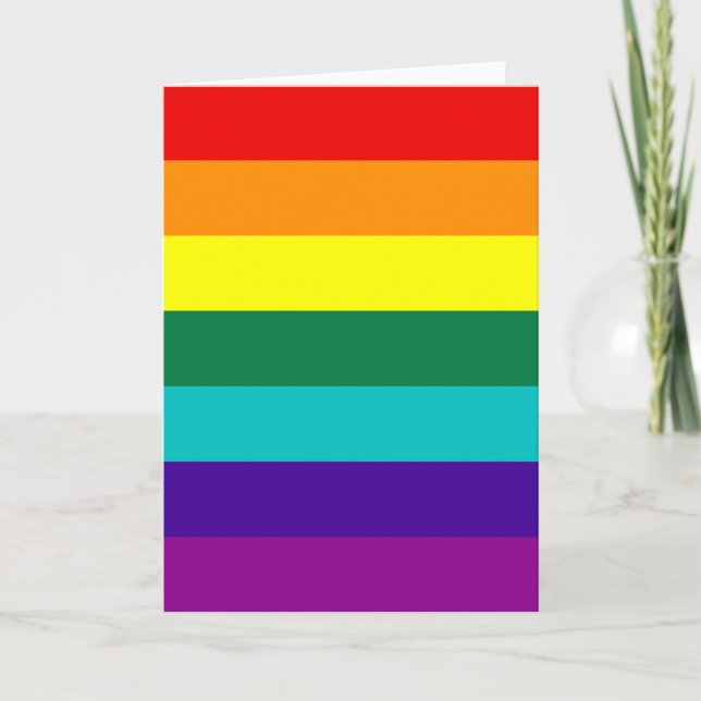 Cartão 7 Bandeira do Rainbow (Frente)