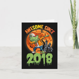 Cartão 7 Birthday Halloween Dabbing Zombie Sinc