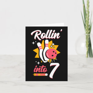 Cartão 7 Engraçada, Aniversário, Rollin, 7