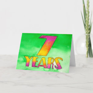 Cartão 7 Years Sobriety Birthday / Anniversary Card