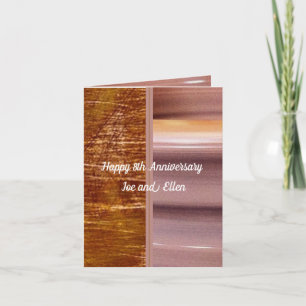 Cartão 8º Aniversário, Bronze e Bateria