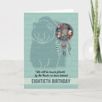 80 Birthday Native Bear Dreamcatcher