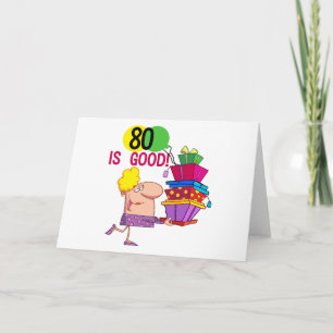 Cartão 80 é Boas Camisetas e presentes de aniversário