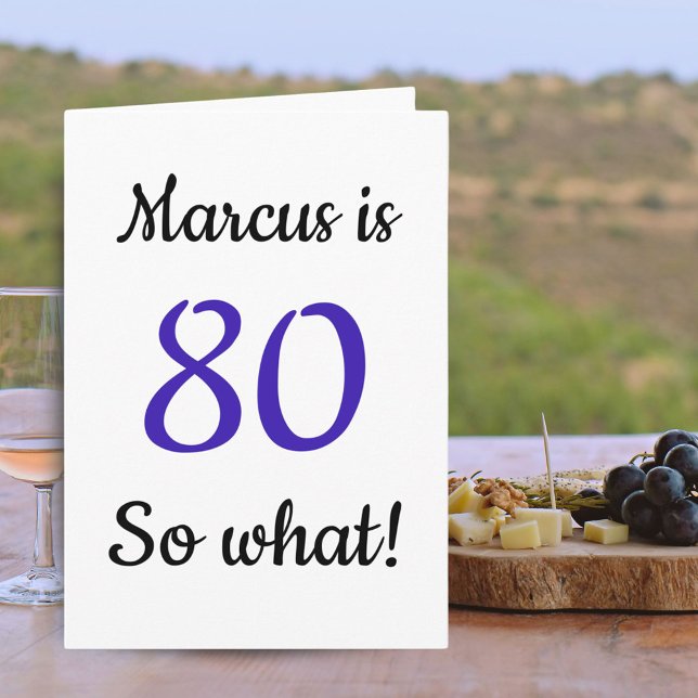 Cartão  80, então que 80 de Aniversário Engraçado (Criador carregado)