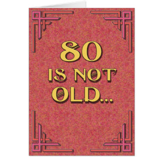 Cartão 80 não são velhos