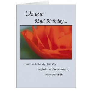 Cartão 82ªFlor de Aniversário