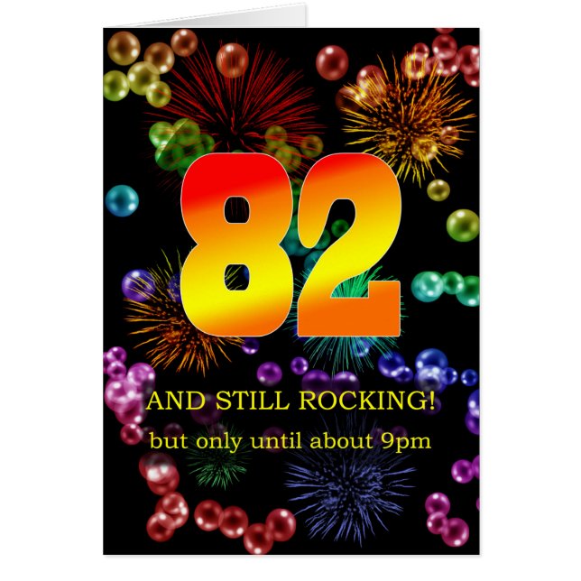 Cartão 82º Aniversário Ainda Atropelando (Frente)