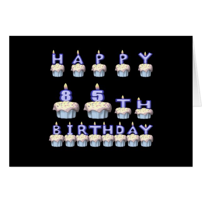 Cartão 85 anos velho (Frente Horizontal)