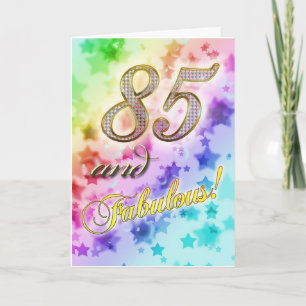 Cartão 85th aniversário para alguém fabuloso