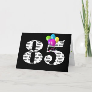Cartão 85th birthday balloon bouquet