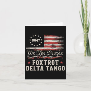 Cartão 8647 Foxtrots Deltas Tangos America Flag