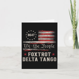 Cartão 8647 Foxtrots Deltas Tangos America Flag Tank Top