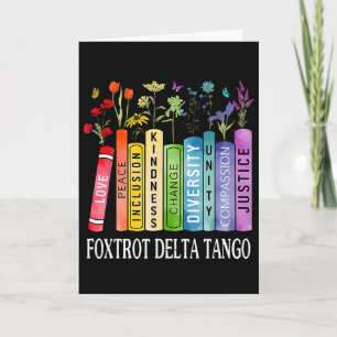 Cartão 8647 Foxtrots Tangos Deltas Livro Flor Resistir Bo