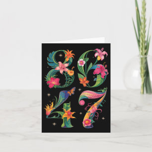 Cartão 8647 Sutil Anti Trump 86 47 Estilo Floral Boho 5