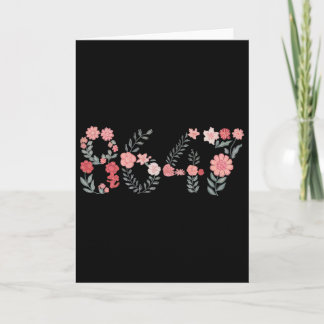 Cartão 8647 Sutil Anti Trump 86 47 Floral Estilo Boho 