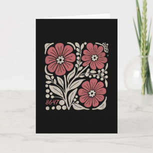 Cartão 8647 Sutil Anti Trump 86 47 Floral Estilo Boho 1 