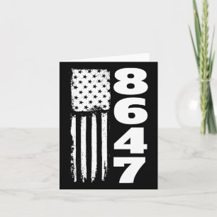 Cartão 86 47 8647 Sutil Anti Trump