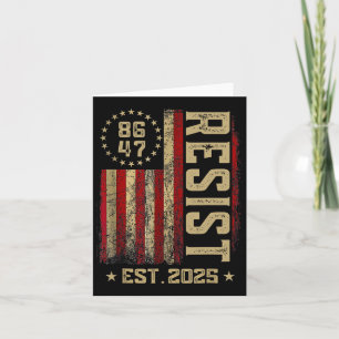 Cartão 86 47 Anti-Trump Resist Impeach Trump Impeach 47 U