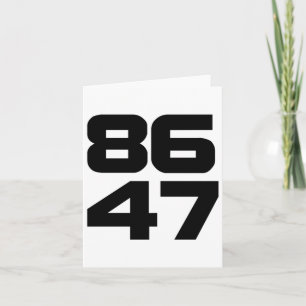 Cartão 86 47 Projeto Anti-Trump Resist 2025