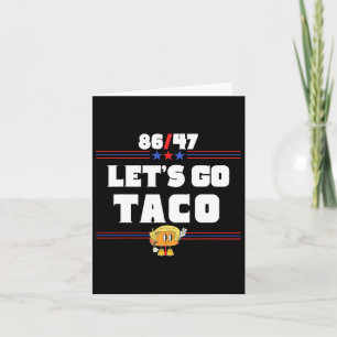 Cartão 86 47 Vamos Go Taco Us Flag 86 47 Patriotic Funny