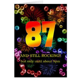 Cartão 87.º Aniversário Ainda Fogando
