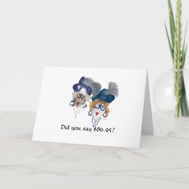 Cartão 87.º Aniversário Humoroso para as Mulheres (Frente)