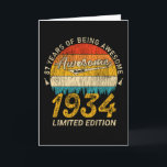 Cartão 87 Anos De Idade No Domingo De 1934 Incrível Desde<br><div class="desc">Design de aniversário Para qualquer um que seja o horóscopo,  diga difícil e entubado,  mas vale totalmente a pena.Vista com orgulho no trabalho,  academia perfeita para combinar com shorts,  leggings ou jeans para uma aparência casual,  mas tendenciosa</div>