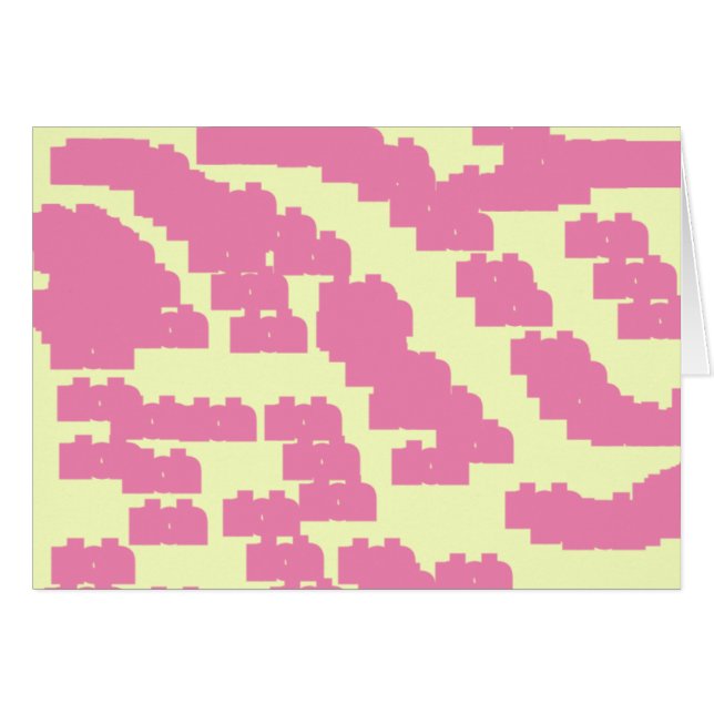 Cartão 888 rosa com sorte (Frente Horizontal)