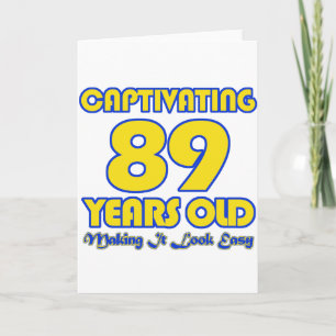 CARTÃO 89 YEARS OLD BIRTHDAY DESIGNS