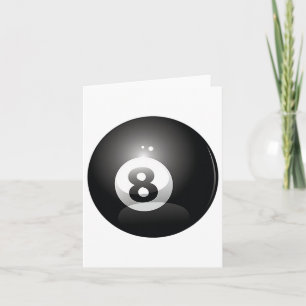 Cartão 8 Ball Billiards Jogador de Piscina Oito Bola Sort
