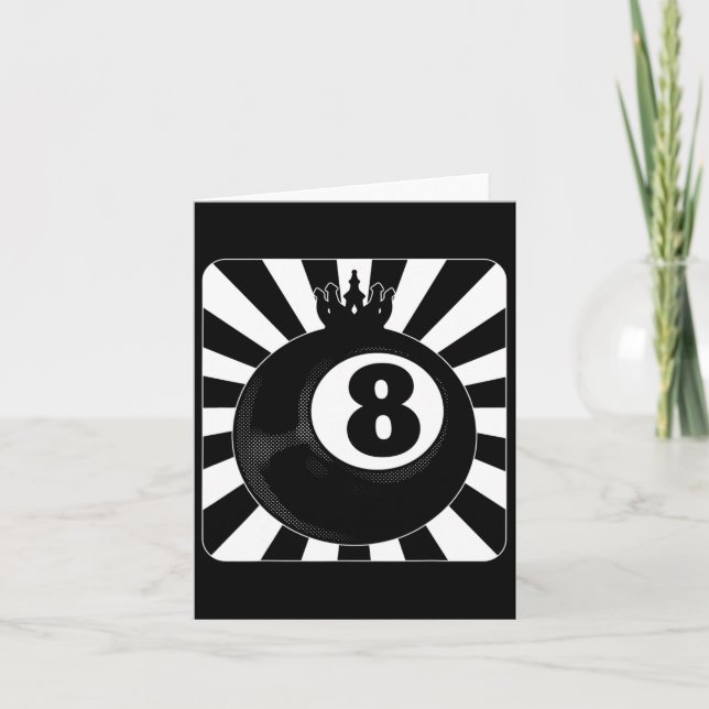 Cartão 8 Ball Piscina Billiard Player (Frente)