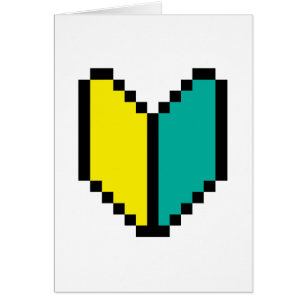 Cartão 8 Bits Pixel Wakaba / Marca Shoshinsha