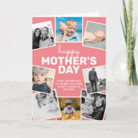 8 Colagem de Fotos Rosa Feliz Dia das Mães