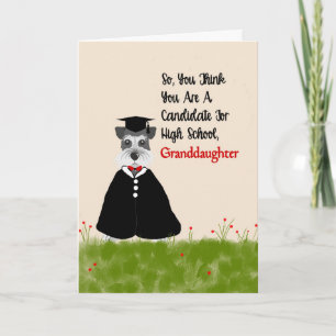 Cartão 8th Grade Graduation Card Granddaughter with Dog