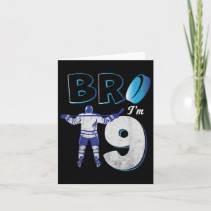 Cartão 9º Aniversário do Jogo de Hóquei no Gelo de 9 Anos